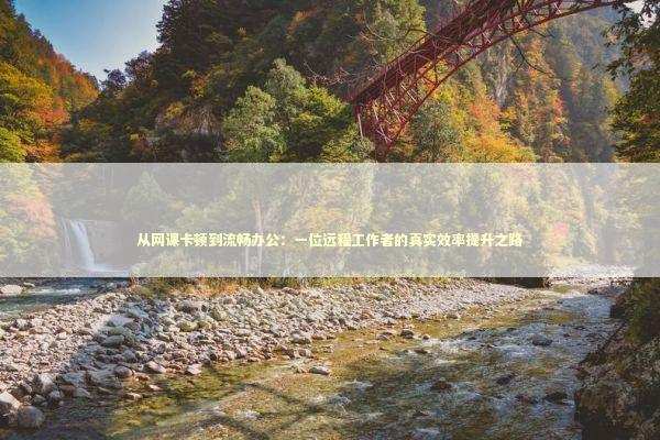 从网课卡顿到流畅办公：一位远程工作者的真实效率提升之路 IT技术